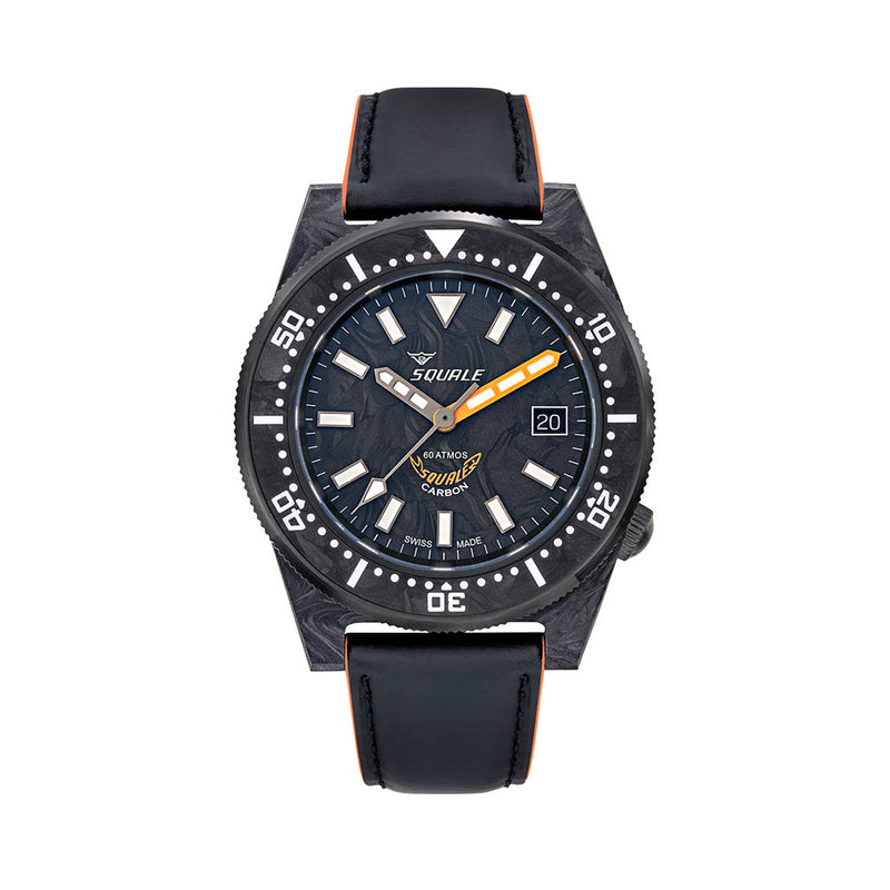 Squale T183 Forged Carbon Dive Watch with Orange Accents #T183AFCOR.RLOR