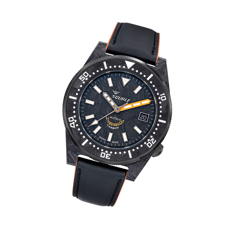 Squale T183 Forged Carbon Dive Watch with Orange Accents #T183AFCOR.RLOR