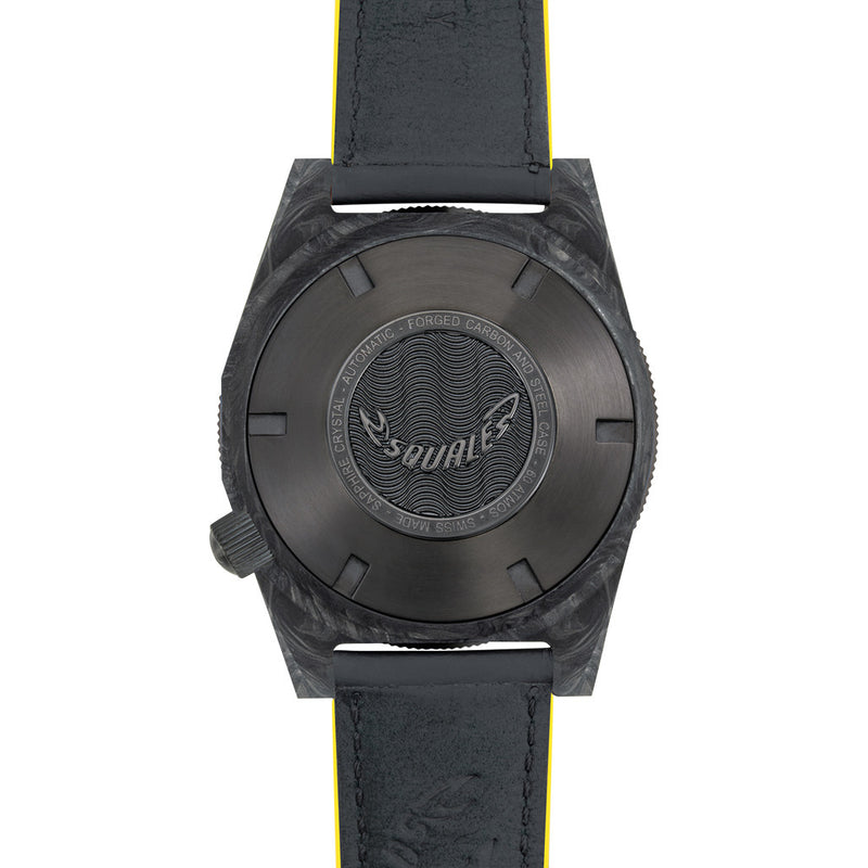 Squale T183 Forged Carbon Dive Watch with Yellow Accents #T183AFCY.RLY