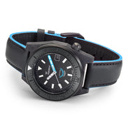 Squale T183 Forged Carbon Dive Watch with Blue Accents #T183FCBL Side