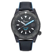 Squale T183 Forged Carbon Dive Watch with Blue Accents #T183FCBL Zoom