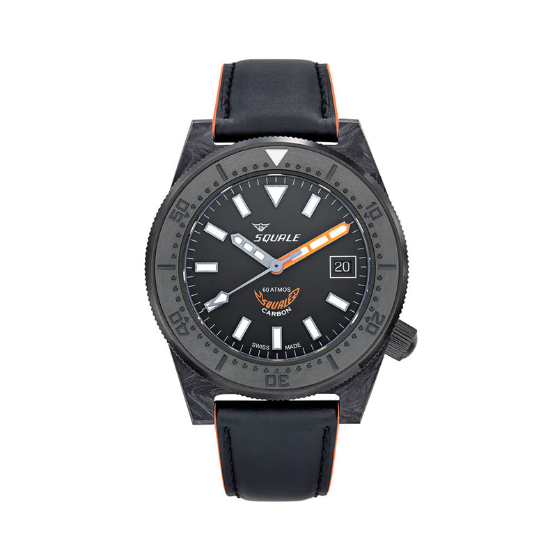 Squale T183 Forged Carbon Dive Watch with Orange Accents #T183FCOR