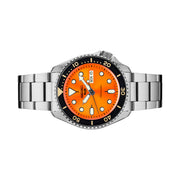 Seiko 5 Sports 24-Jewel Automatic Watch with Orange Dial and SS Bracelet #SRPD59