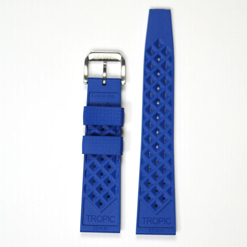 TROPIC Vulcanized Rubber Dive Strap in Royal Blue #TROP-08 back