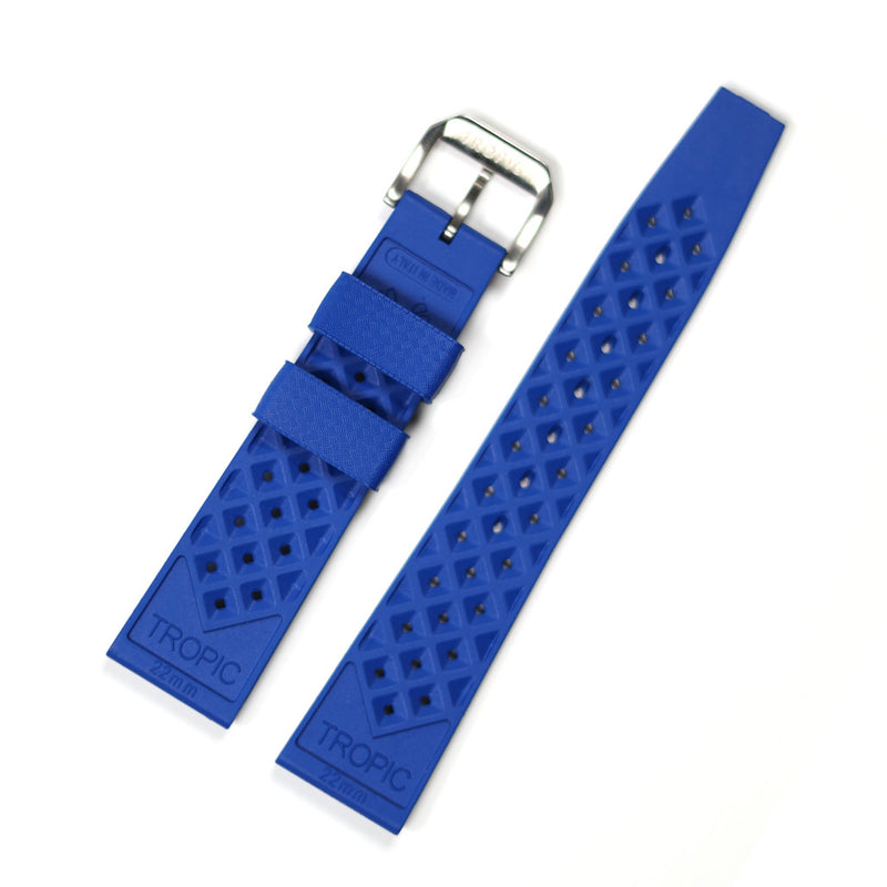 TROPIC Vulcanized Rubber Dive Strap in Royal Blue #TROP-08 back