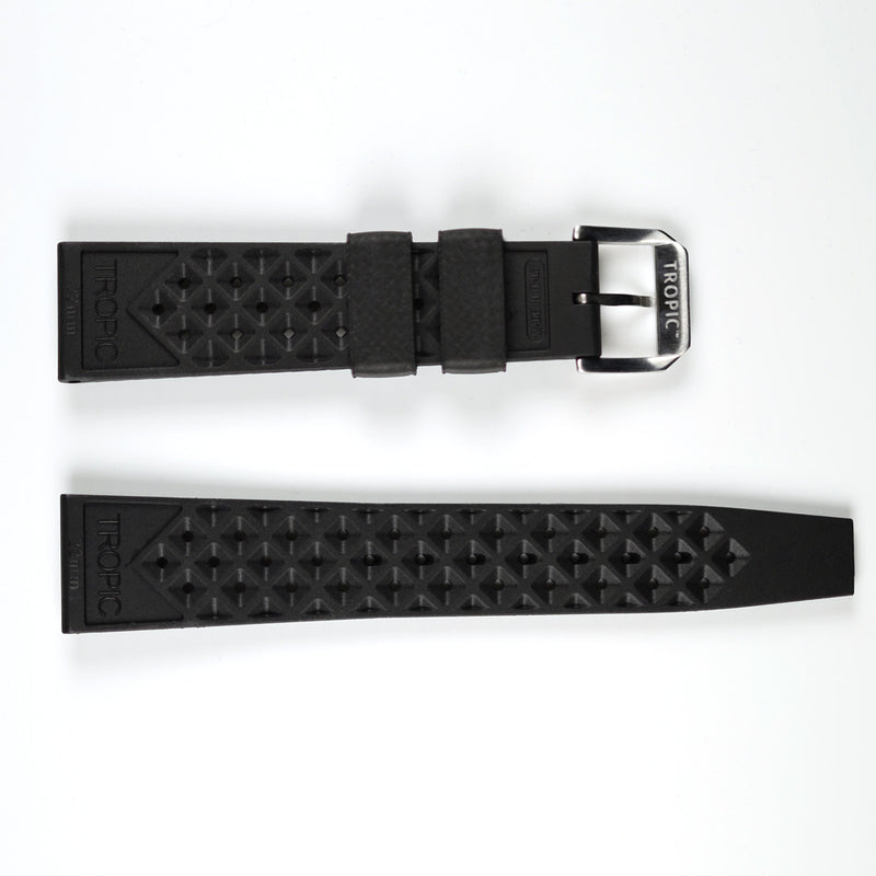 TROPIC Vulcanized Rubber Dive Strap in Black #TROP-01