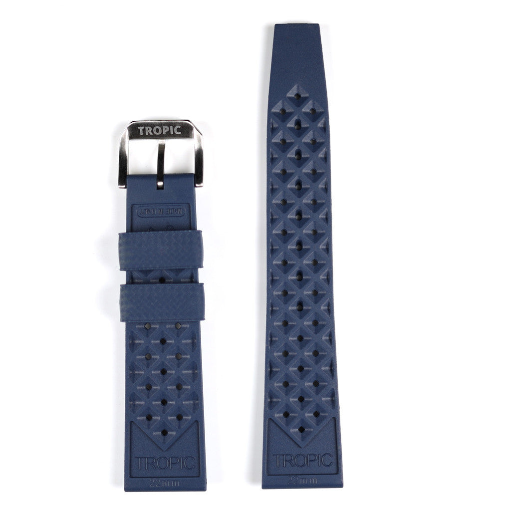 TROPIC Vulcanized Rubber Dive Strap in Navy Blue #TROP-02 — Long