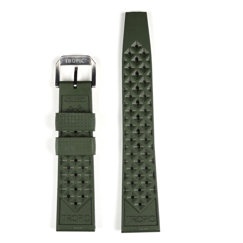 TROPIC Vulcanized Rubber Dive Strap in Green #TROP-04