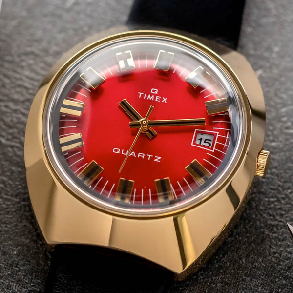 Timex Q Timex 1972 Reissue 43x39mm Leather Strap #TW2V25400
