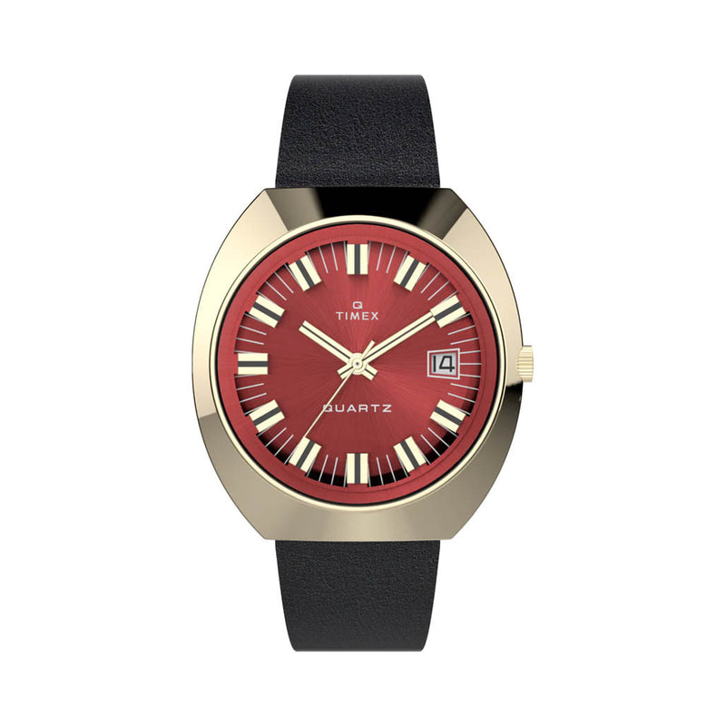 Timex Q Timex 1972 Reissue 43x39mm Leather Strap #TW2V25400