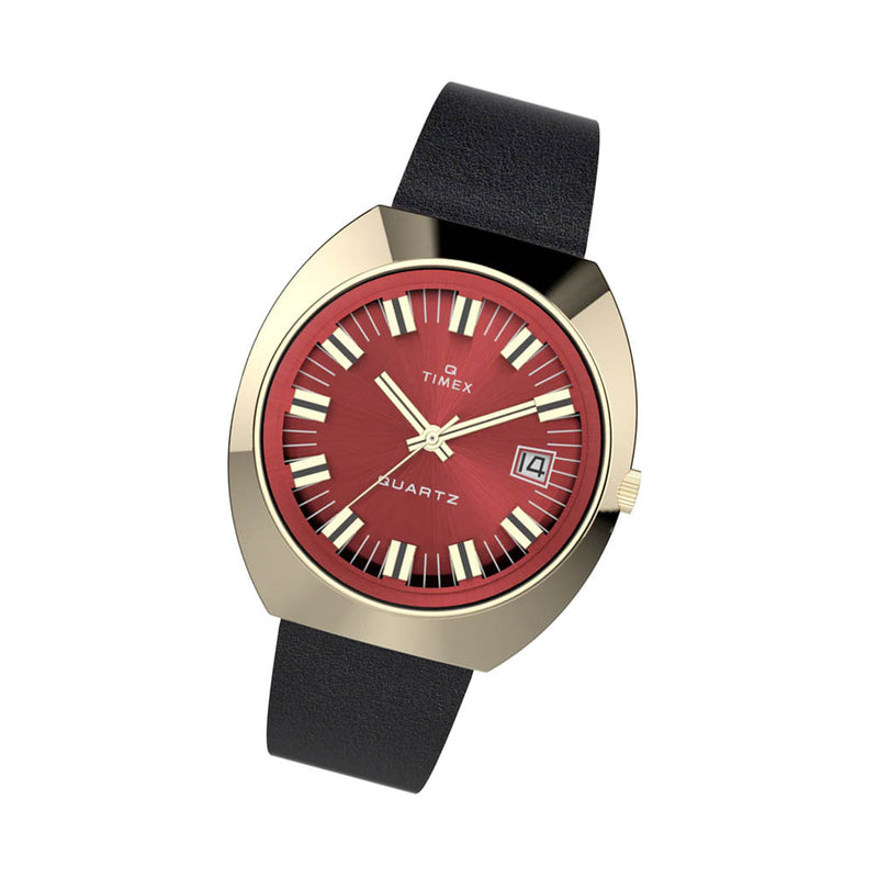 Timex Q Timex 1972 Reissue 43x39mm Leather Strap #TW2V25400