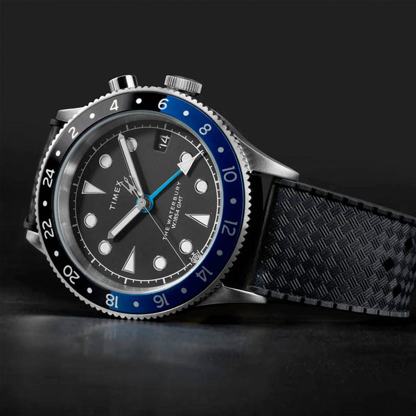 Timex Waterbury Traditional GMT 39mm Synthetic Rubber Strap #TW2W22600