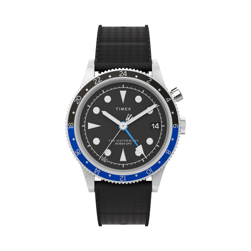 Timex Waterbury Traditional GMT 39mm Synthetic Rubber Strap #TW2W22600