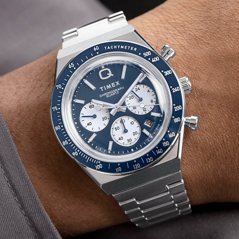 Timex Q Chronograph 40mm Stainless Steel Bracelet Watch #TW2W51600