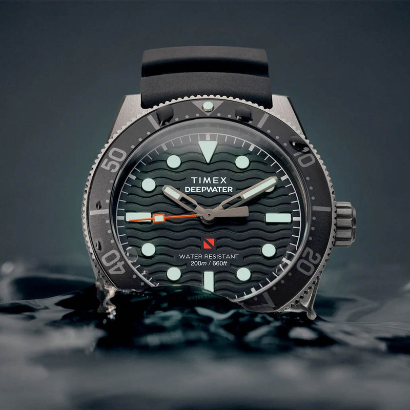 Timex Deepwater Reef 200 41mm Synthetic Rubber Strap Watch #TW2W74700