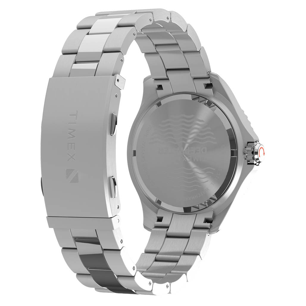 メタルトイズ D2 TOP H メカニカル SS Gray Stone Wash Timex Deepwater Meridian 200 44mm Stainless Steel Bracelet Watch