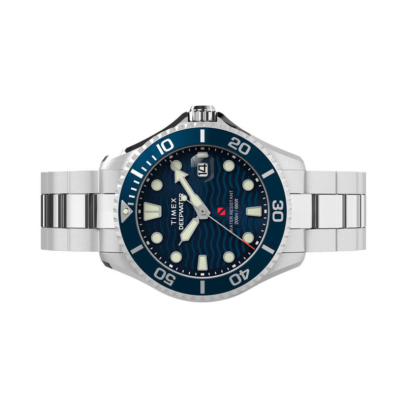 Timex Deepwater Meridian 200 44mm Stainless Steel Bracelet Watch #TW2W81900