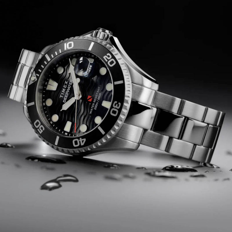 Timex Deepwater Meridian 200 44mm Stainless Steel Bracelet Watch #TW2W82000