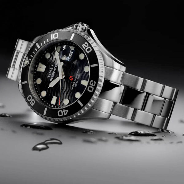 Timex Deepwater Meridian 200 44mm Stainless Steel Bracelet Watch #TW2W82000