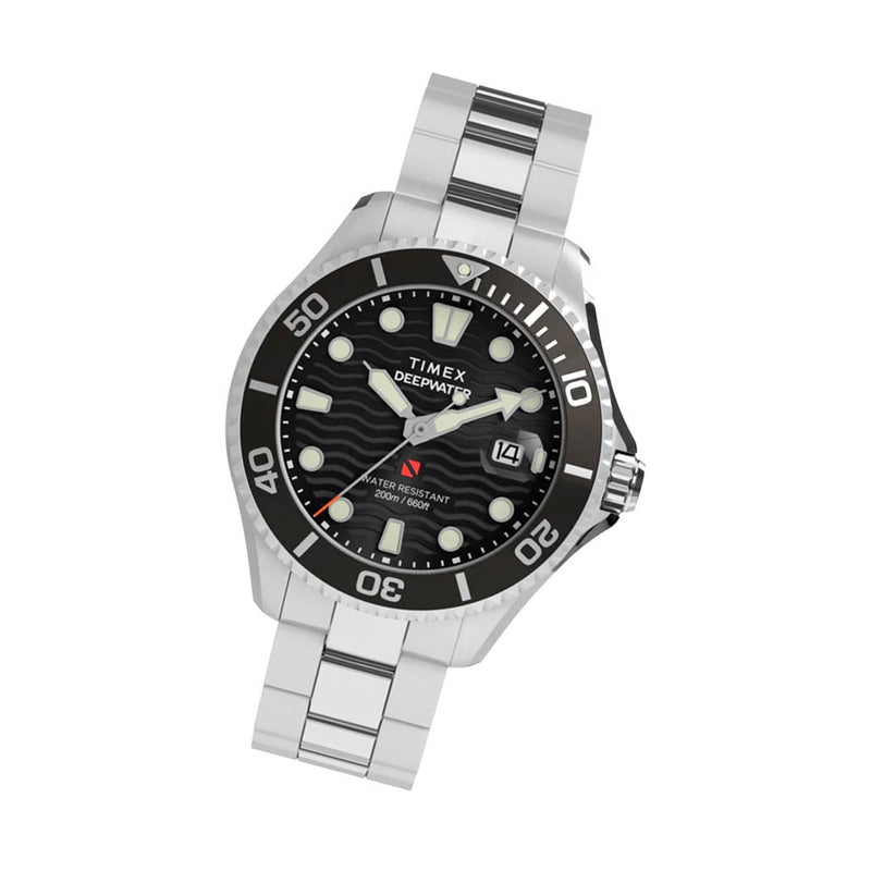 Timex Deepwater Meridian 200 44mm Stainless Steel Bracelet Watch #TW2W82000