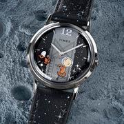 Timex x Peanuts® Marlin® Hand-Wound Space 34mm Leather Strap Watch #TW2W89700