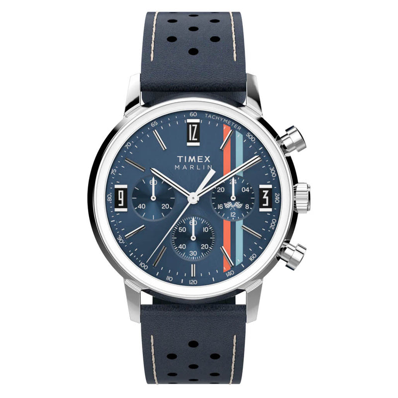 Timex Marlin® Chronograph Tachymeter 40mm Leather Strap Watch #TW2W99000