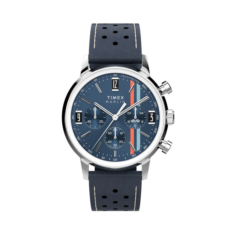 Timex Marlin® Chronograph Tachymeter 40mm Leather Strap Watch #TW2W99000