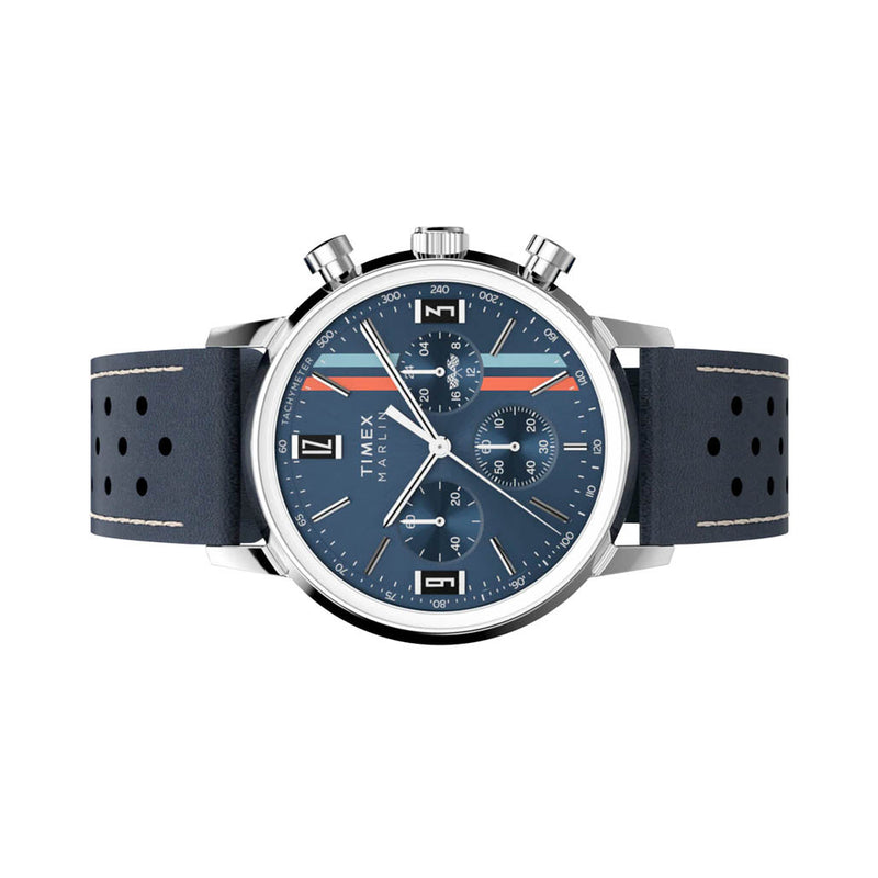 Timex Marlin® Chronograph Tachymeter 40mm Leather Strap Watch #TW2W99000