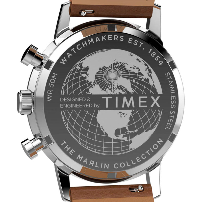 Timex Marlin® Chronograph Tachymeter 40mm Leather Strap Watch #TW2W99100