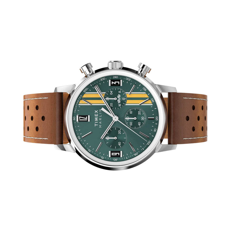 Timex Marlin® Chronograph Tachymeter 40mm Leather Strap Watch #TW2W99100