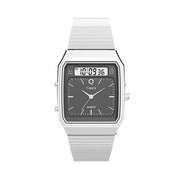 Timex Q 1982 Ana-Digi Reissue 33mm Stainless Steel Bracelet Watch #TW2Y05900