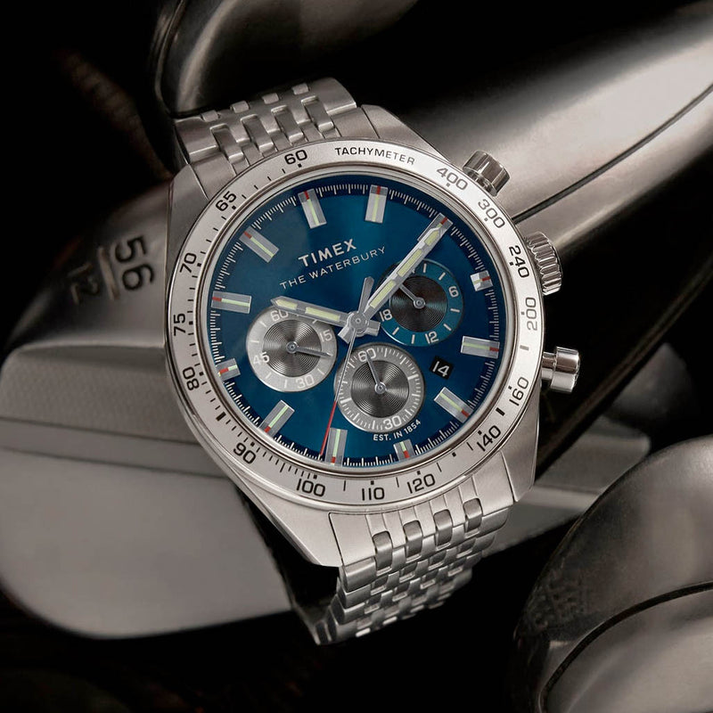 Timex Waterbury Traditional Chronograph 41mm Stainless Steel Bracelet Watch #TW2Y18500