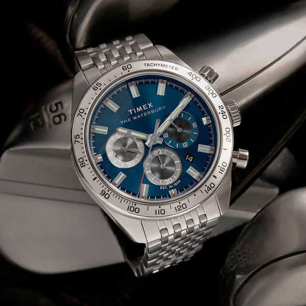 Timex Waterbury Traditional Chronograph 41mm Stainless Steel Bracelet Watch #TW2Y18500