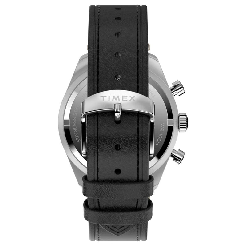 Timex Waterbury Traditional Chronograph 41mm Leather Strap Watch #TW2Y18600