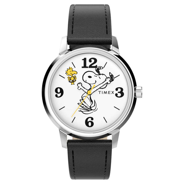 Timex x Peanuts® Marlin® 75th Anniversary Edition 38mm Leather Strap Watch #TW2Y19900