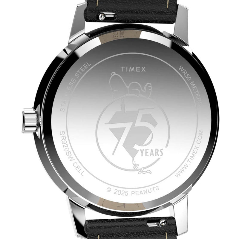 Timex x Peanuts® Marlin® 75th Anniversary Edition 38mm Leather Strap Watch #TW2Y19900