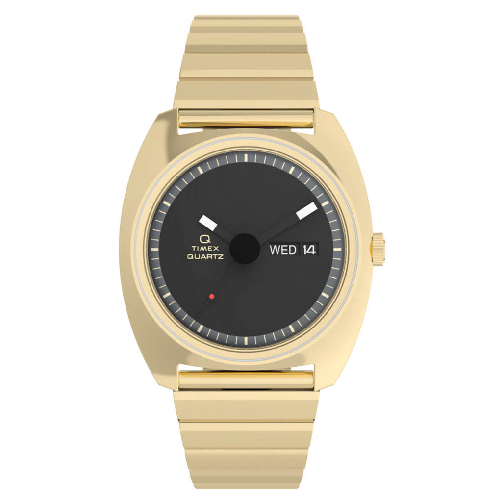 Timex® Q 1975 Enigma 37mm Stainless Steel Bracelet Watch