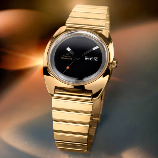 Timex® Q 1975 Enigma 37mm Stainless Steel Bracelet Watch #TW2Y34400