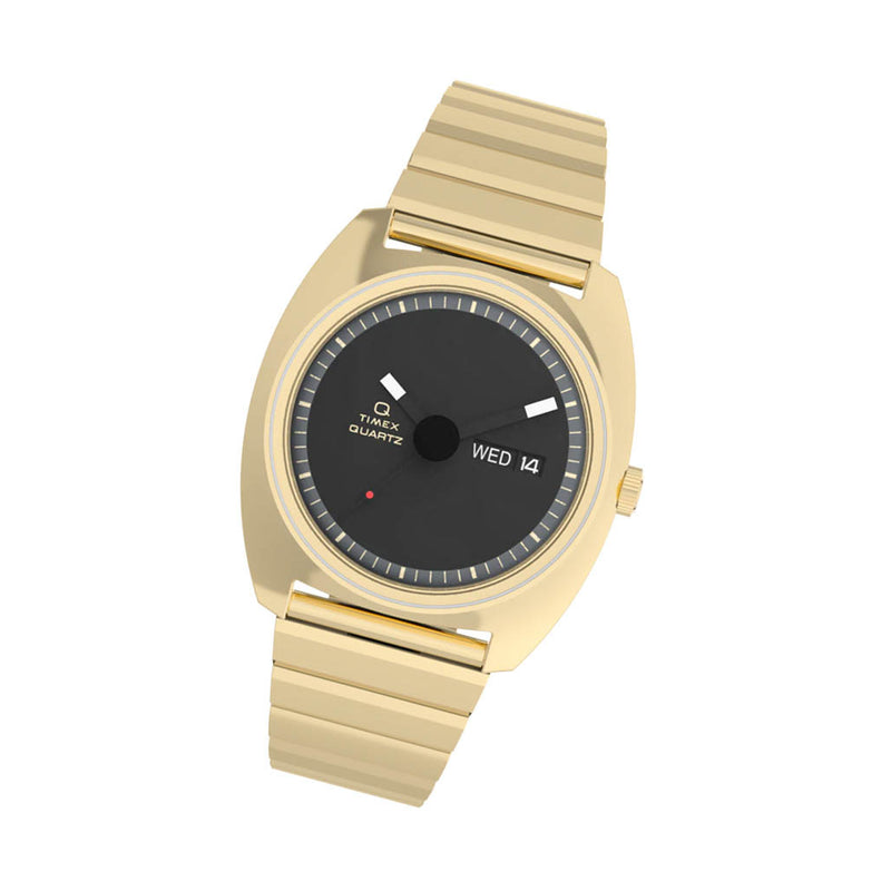 Timex® Q 1975 Enigma 37mm Stainless Steel Bracelet Watch #TW2Y34400