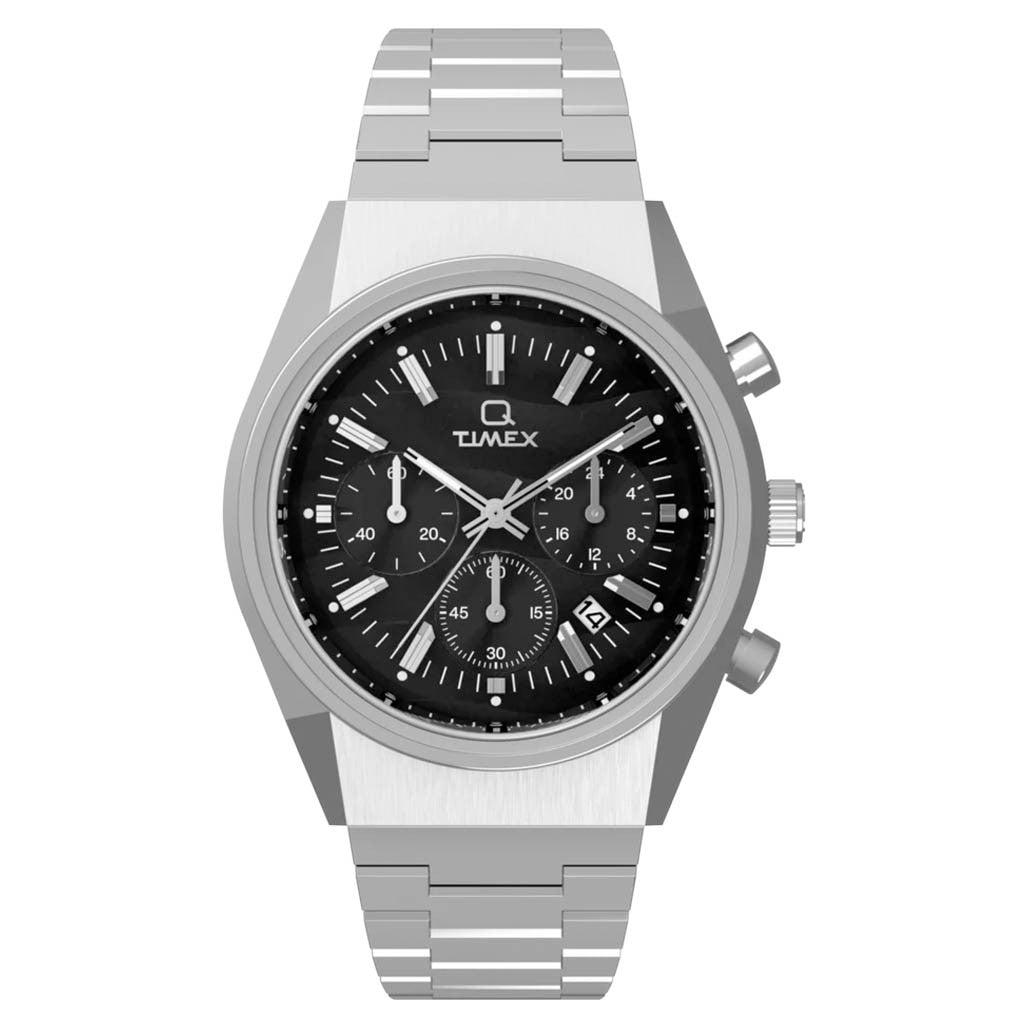 Timex® Q Falcon Eye Chronograph 40mm Stainless Steel Bracelet