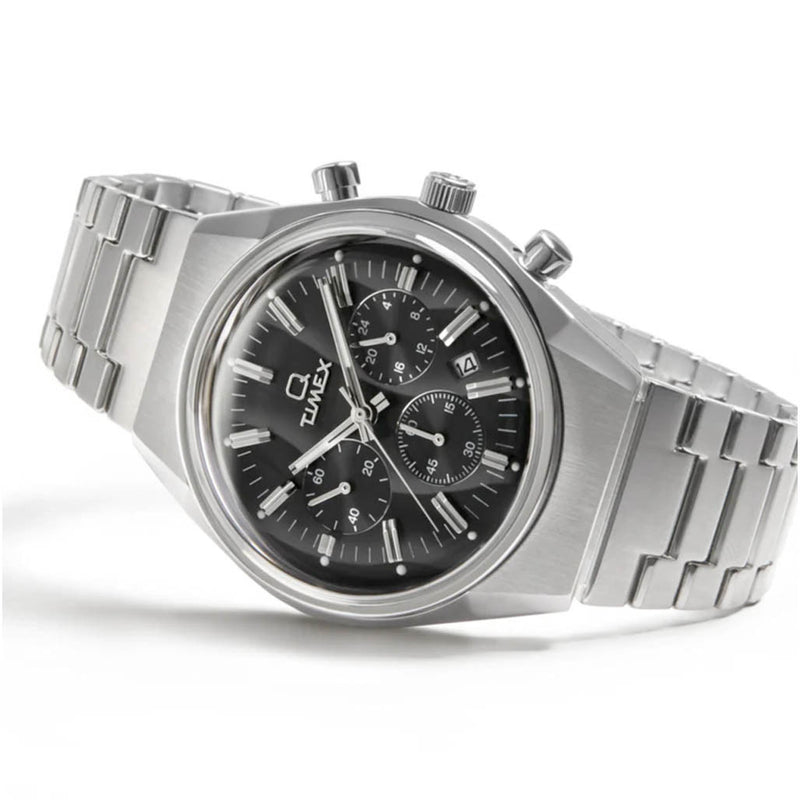 Timex® Q Falcon Eye Chronograph 40mm Stainless Steel Bracelet Watch #TW2Y34800