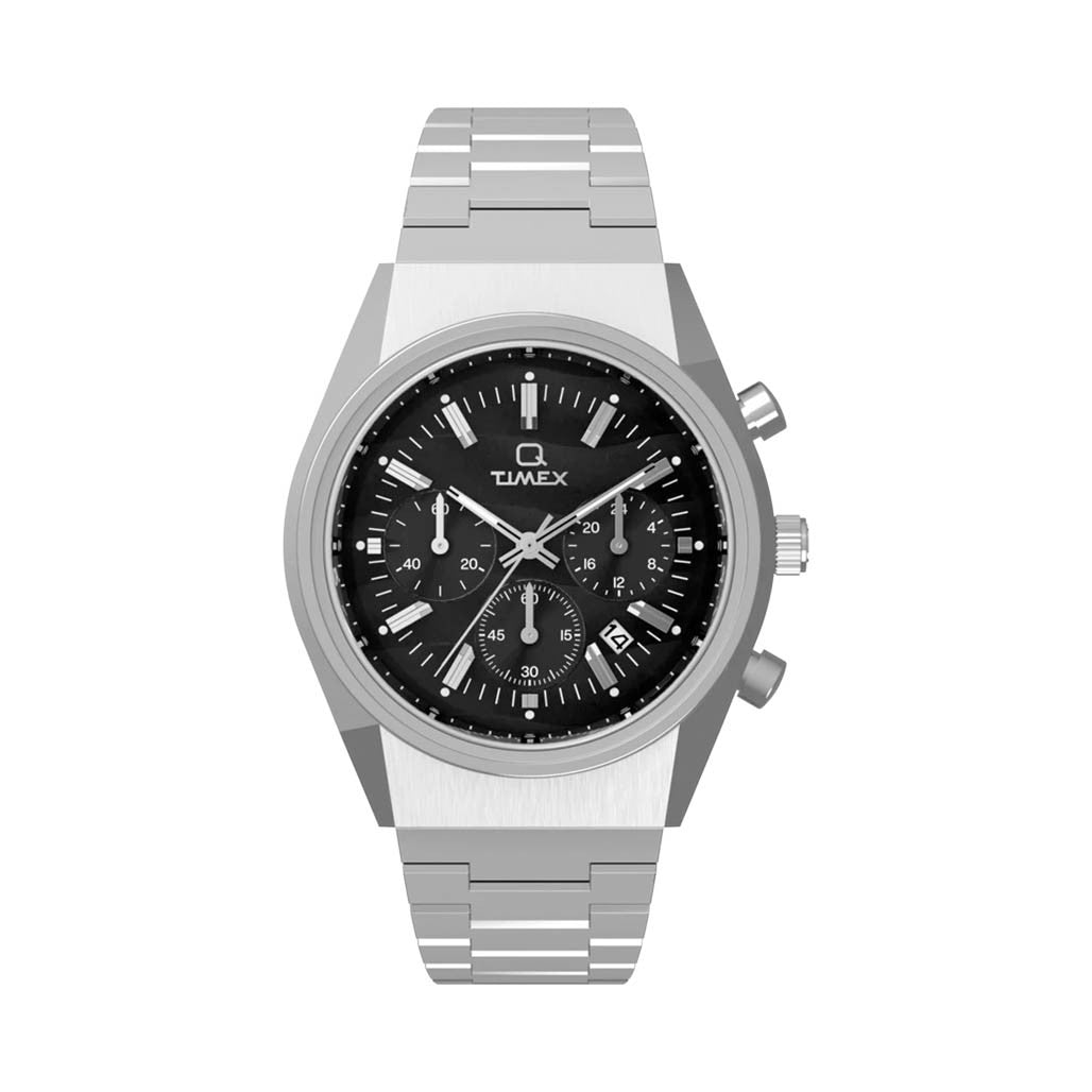 Timex® Q Falcon Eye Chronograph 40mm Stainless Steel Bracelet