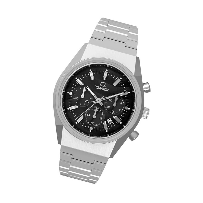 Timex® Q Falcon Eye Chronograph 40mm Stainless Steel Bracelet Watch #TW2Y34800