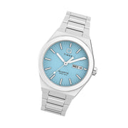 Timex® Q Continental Day and Date 39mm Stainless Steel Bracelet Watch #TW2Y35200