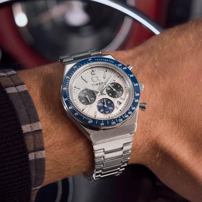 Timex® Q Chronograph 40mm Stainless Steel Bracelet Watch #TW2Y36200