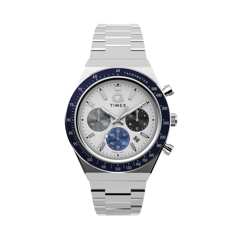Timex® Q Chronograph 40mm Stainless Steel Bracelet Watch #TW2Y36200
