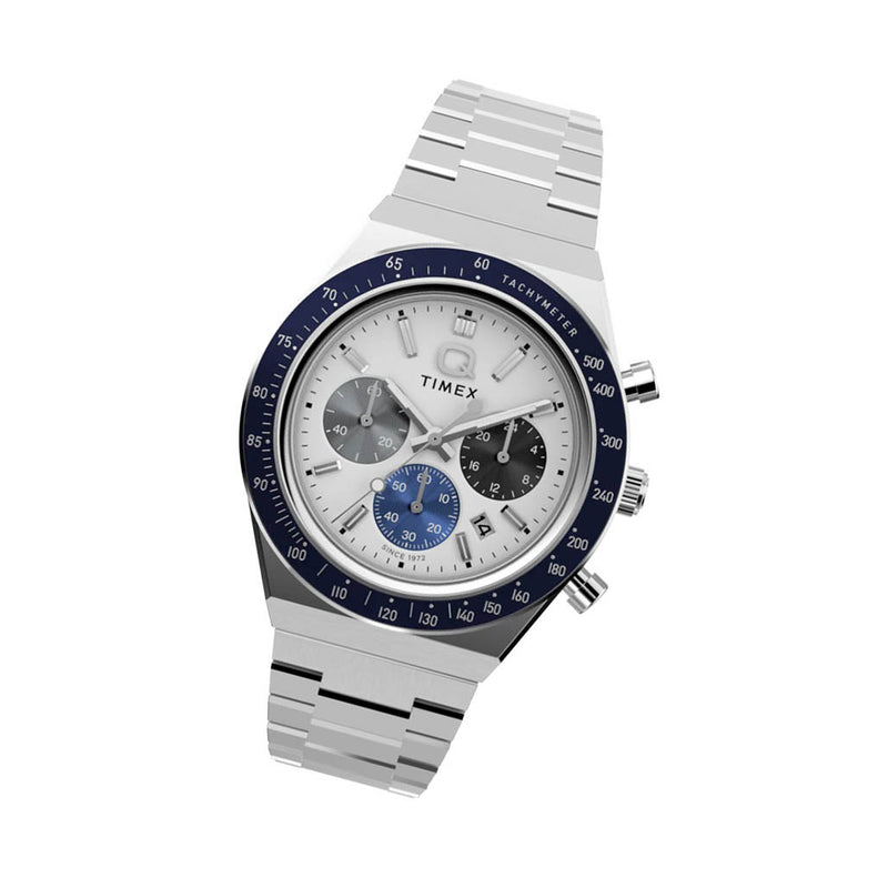 Timex® Q Chronograph 40mm Stainless Steel Bracelet Watch #TW2Y36200