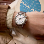 Timex x Pan Am® Waterbury Ace Chronograph 41mm Leather Strap Watch #TW2Y38700