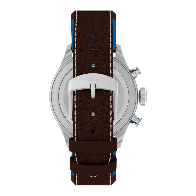 Timex x Pan Am® Waterbury Ace Chronograph 41mm Leather Strap Watch #TW2Y38700
