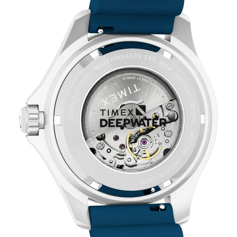 Timex Deepwater Meridian 200 Automatic 44mm HNBR Rubber Strap Watch #TW2Y39900